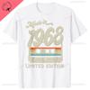 Made In 1968 Classic Limited Edition Birthday Cassette T-shirt Men's  Women's Harajuku Street Vintage Street Cotton Tee Tops