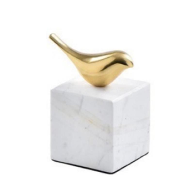 New Chinese and American Bird Ornaments, Handicraft Decoration, Marble Base, Home Modern Model Room, Nordic Accessories