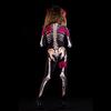 Sofort verfügbar Halloween Damen Cosplay Jumpsuit - Rosen-Skelett-Print für Eltern-Kind-Kleidung