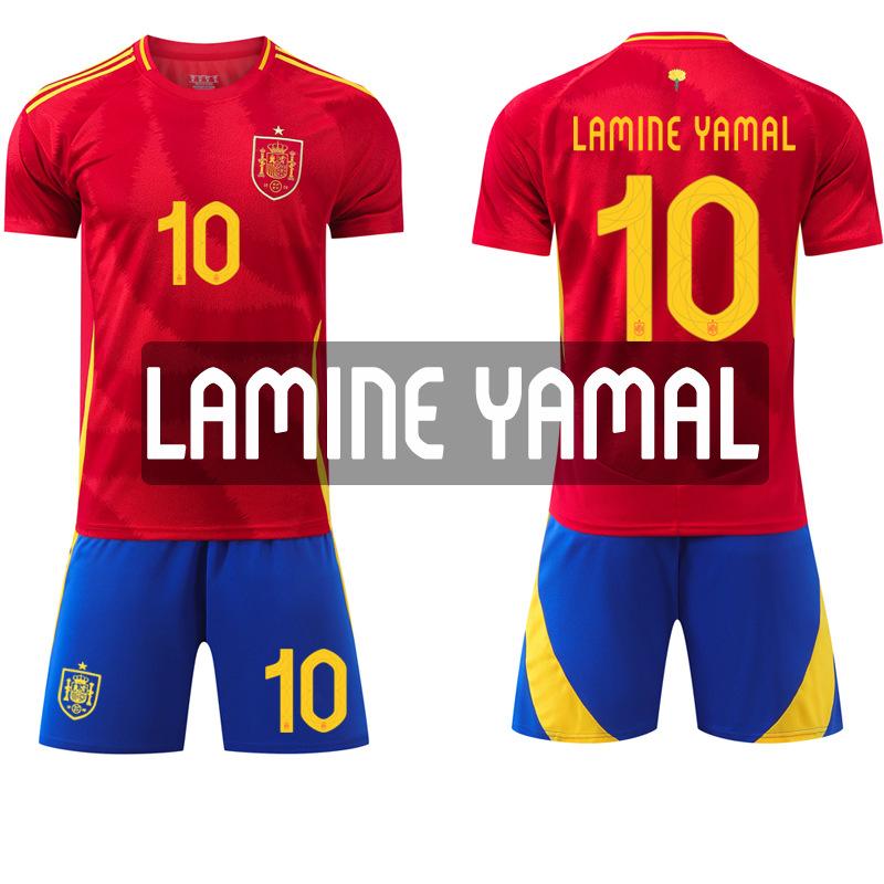 2024 Euro Spain home jersey #7 Morata #19 Yamal #17 Nico #18 Olmo Football Jerseys