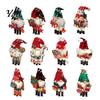 Store Window Christmas Displays 12/24/36Pcs Wooden Nutcracker Gnome Ornament Set for Tree, Retro Hanging Decorations Party Home Decor, Reusable
