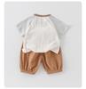 Sommer-Set im koreanischen Stil: Baby Jungen Cartoon T-Shirt & Cropped Hose
