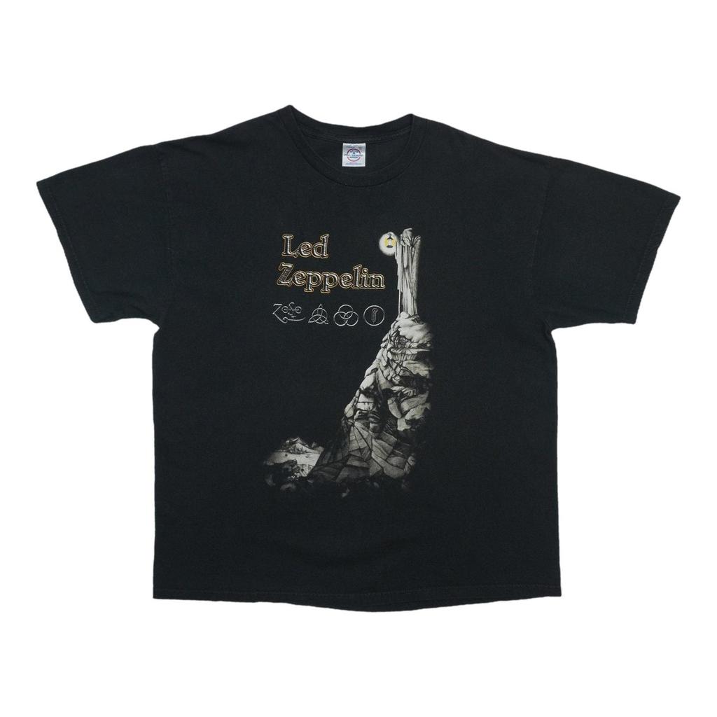 vintage 1990s Led Zeppelin Hermit Shirt, 90s Vintage Rock Band Shirt, Black Vintage Tee