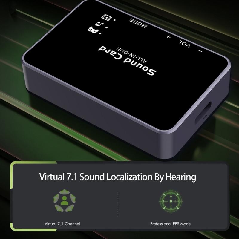Professional Portable Sound Card Type C Docking Station With Virtual 7.1 Surround For PC Laptop And Mobile Devices