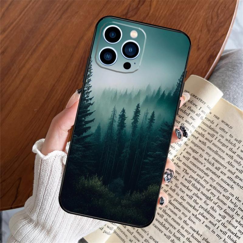 Beautiful Mountain Forest Nature Phone Case For iPhone 17 Pro Max 14 13 12 11 15 16 Pro Max Plus 12 13 Mini 16e 17 Air Cover