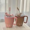 Coffee Cup Stainless Steel Insulated Cups Portable Cold Hot Drinks Water Cup Milk Mug with Straw Household Office Drinkware