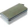 Benetton Men's Long Wallet with Zipper, Italian Leather, Genuine Cowhide, Vegetable Tanned, High-Quality, Develops a Beautiful Patina, Large Capacity,