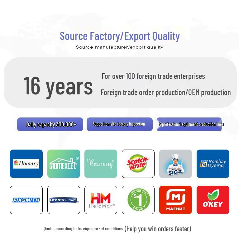 Large Printed Wood Pulp Cotton Dishcloth & Sponge Scrubber