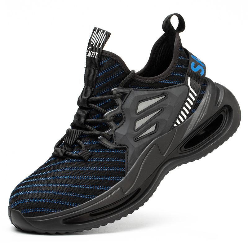 

Неразрушимая обувь, мужская безопасная рабочая обувь со стальным носком, противопрокольные рабочие ботинки, легкие дышащие кроссовки для работы 49 синий