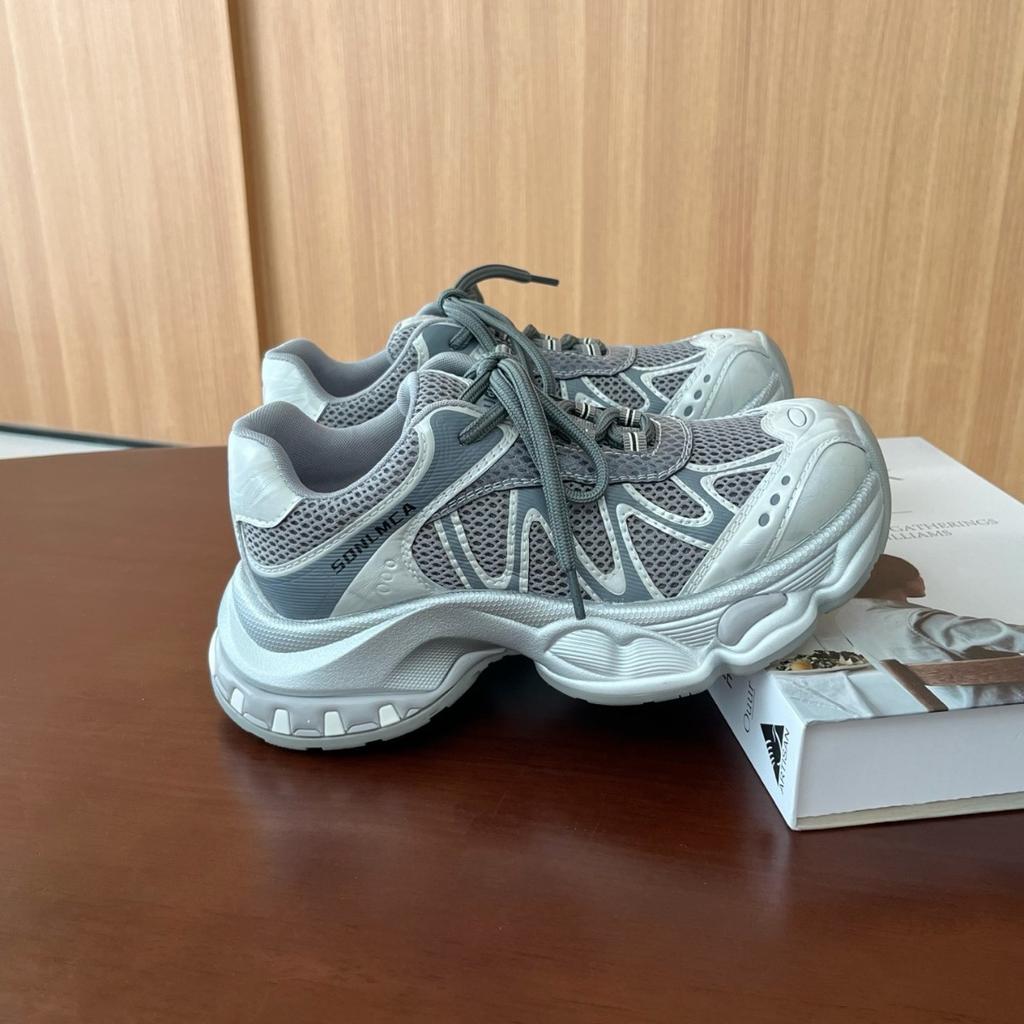 Thick-soled Heightening Dad Shoes Women's 2025 New Versatile Breathable Casual Sports Shoes Running Shoes Ins Trendy Shoes Women's Shoes