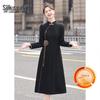 Sibaisi New Chinese Style Slim Fit Stand Collar Cheongsam Dress