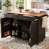 Isola Cucina Moderna (102×45×92cm), Credenza da Buffet, Carrello da Portata con Effetto Legno, Tavolo da Pranzo Multifunzionale con Spazio di Archiviazione, Nero