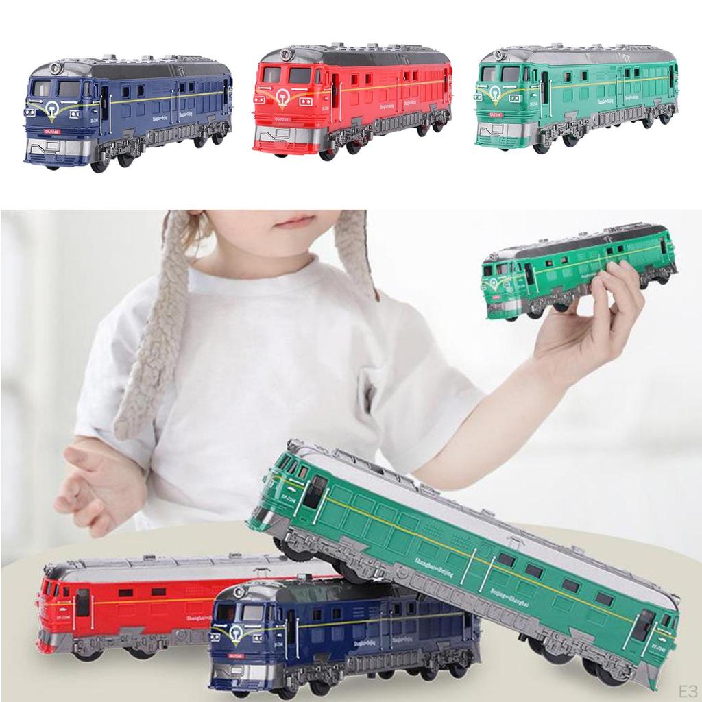 1/8 cast Locomotive Toy with Pull Back Action for Children Gifts