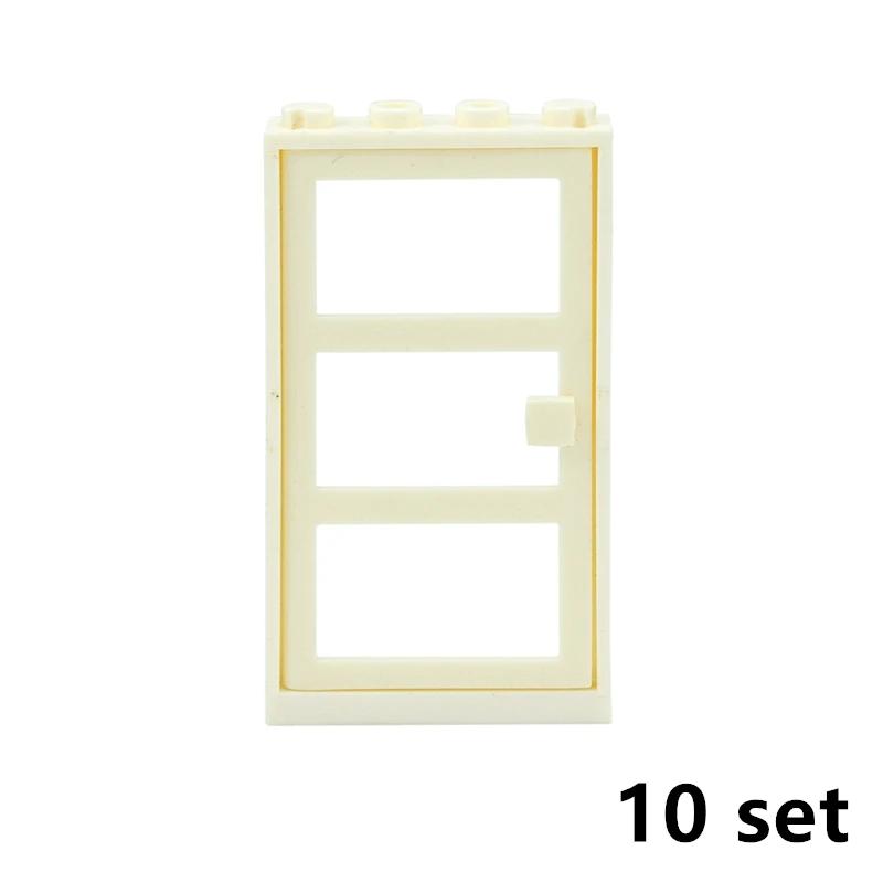 DIY Zubehör Stadt Freunde Haus MOC Teile Zaun Treppen Leiter Tor Bausteine Tür Fenster Figuren Garten Leduo Ziegel