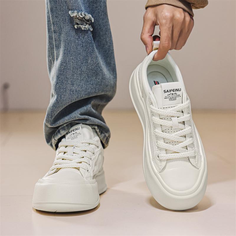 

Мужские черно-белые туфли с большой круглой головой, мужская обувь, летняя нишевая мода, новая универсальная повседневная обувь на толстой подошве, низкие туфли для серфинга 39 бежевый