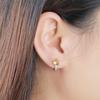 2024 Luxury Earrings High Quality 925 Sliver Women Earring Citrine Round Zirconia Custom Hoop Earrings Fashion Jewelry