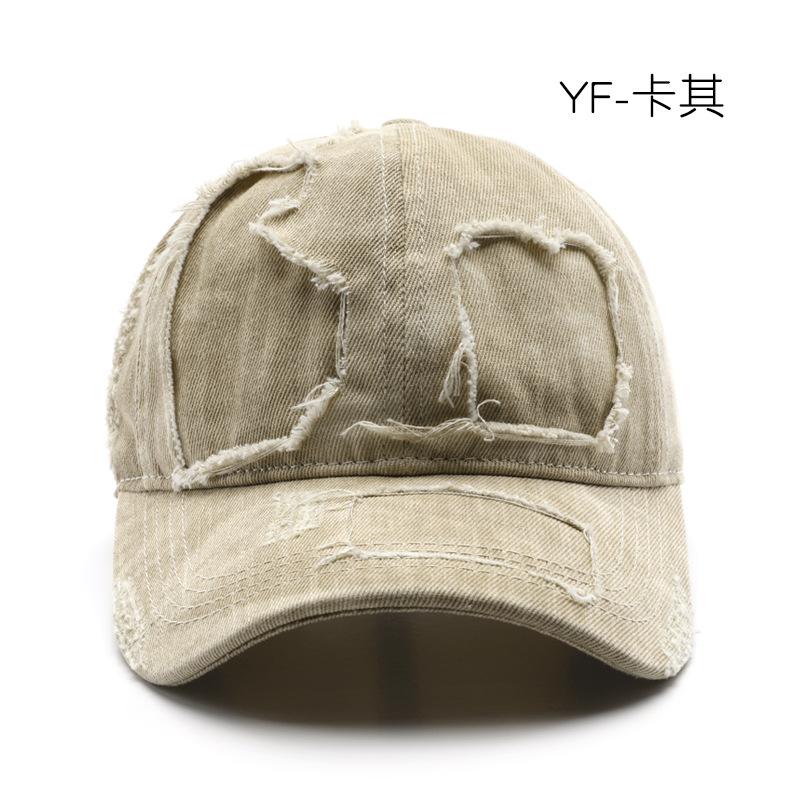 

Hat Personalized Wash Hole Solid Color Cap Outdoor Travel Sunscreen Shade Baseball Cap хакі
