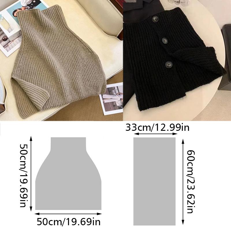 1PC Scarf Versatile Clothing Accessories Minimalist Style Solid Color Elegant Shawl Classic High Neck Design Exquisite Multi-color