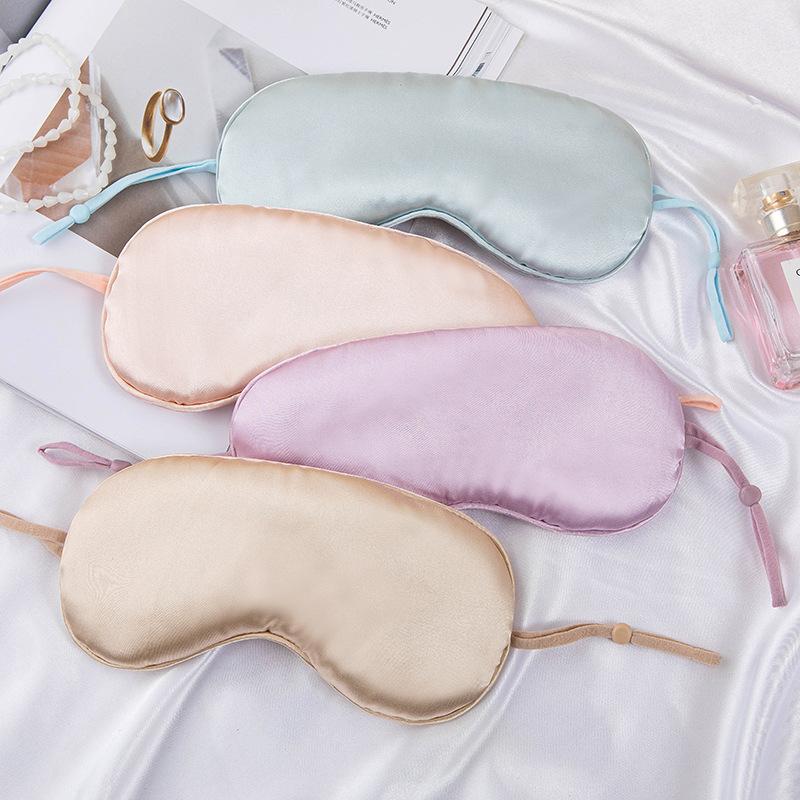 Hanging ear sleeping sleep shading eye mask artificial silk eye mask manufacturer