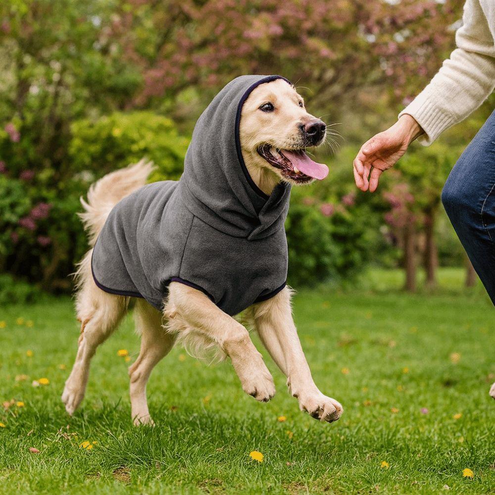 Dog Costumes Velvet Dog Calming Jacket Solid Color Windproof Winter Dog Vest Coat Thickened Warm Pet Hoodies Universal Pets