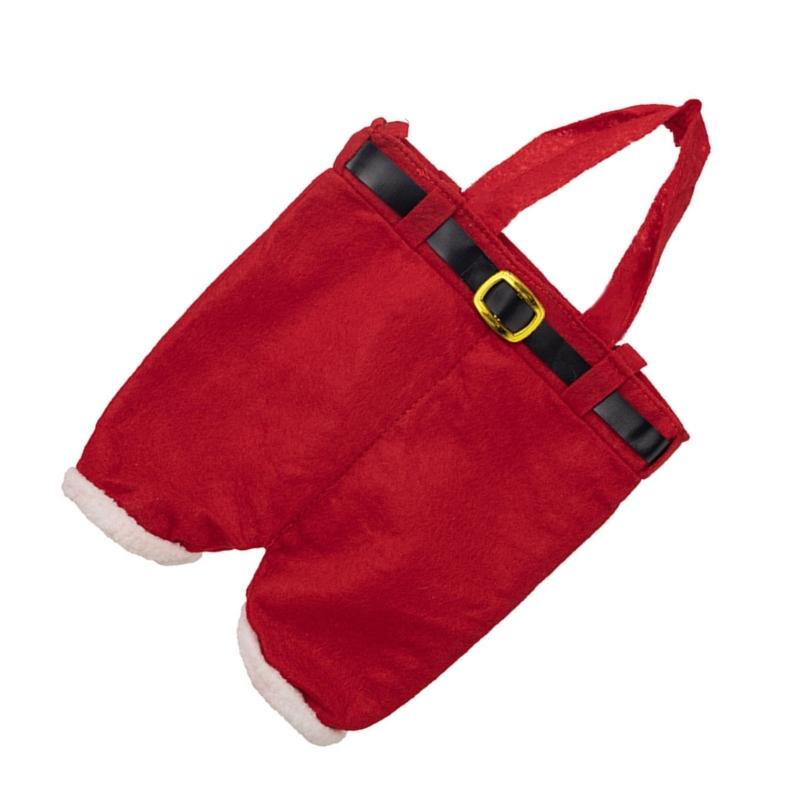Christmas Pants Gift Bags Efficient Fabric Candy Holders Bottle Sleeve For Holiday Party Decoration