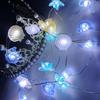 2m 20LED Seashell Starfish Sea String Lights Battery Powered Fairy Lights Under Sea Theme Wedding Birthday Party Decor