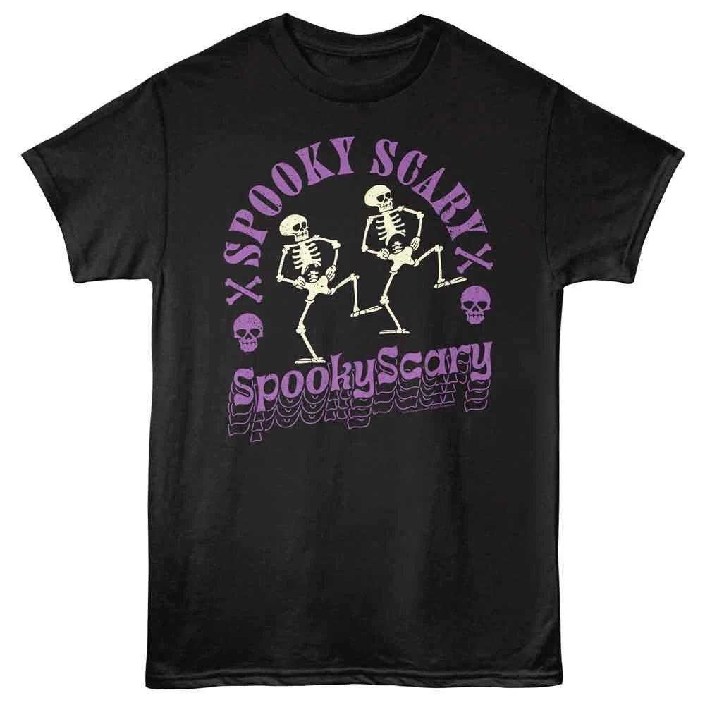 Spooky Scary Skeletons - Purple Dance - Black Short Sleeve Children s T-shirt 110