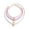 Set of 3pcs Ocean Charm Necklaces Girls Pendant Clavicle Chain with Delicate Beads And Unique Details for Stylish Women