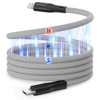 Magtame Lightning Cable To Lightning Cable with Magnetic 3A Fast MFi Metal iPhone Charging Cable Compatible with iPhone Pro USB-C Type-C Suction,