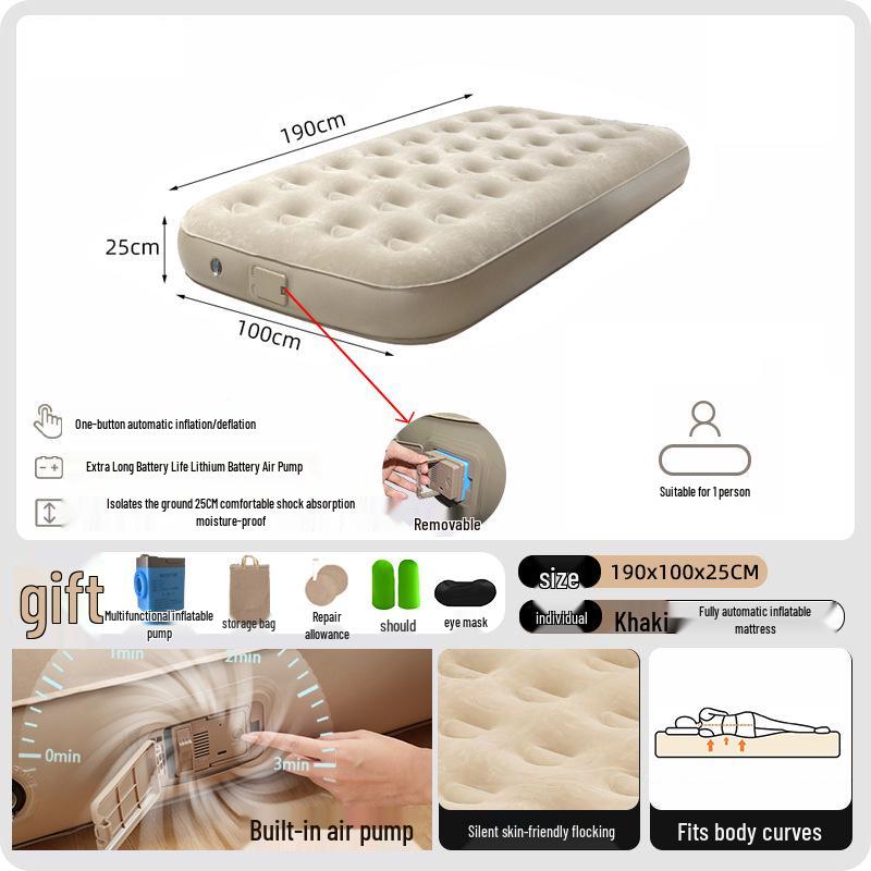 Portable Automatic Inflatable Camping Mattress and Sleeping Pad