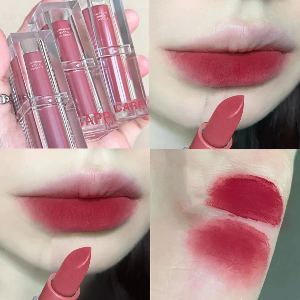 Perfect Finish Natural Look Cinnamon Milk Tea Color Matte Lipstick for Female Students, Natural 2025 Matte Nude Series