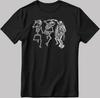 Skeletons Dancing Short Sleeve White-Black Men's / Women's T-Shirt E009