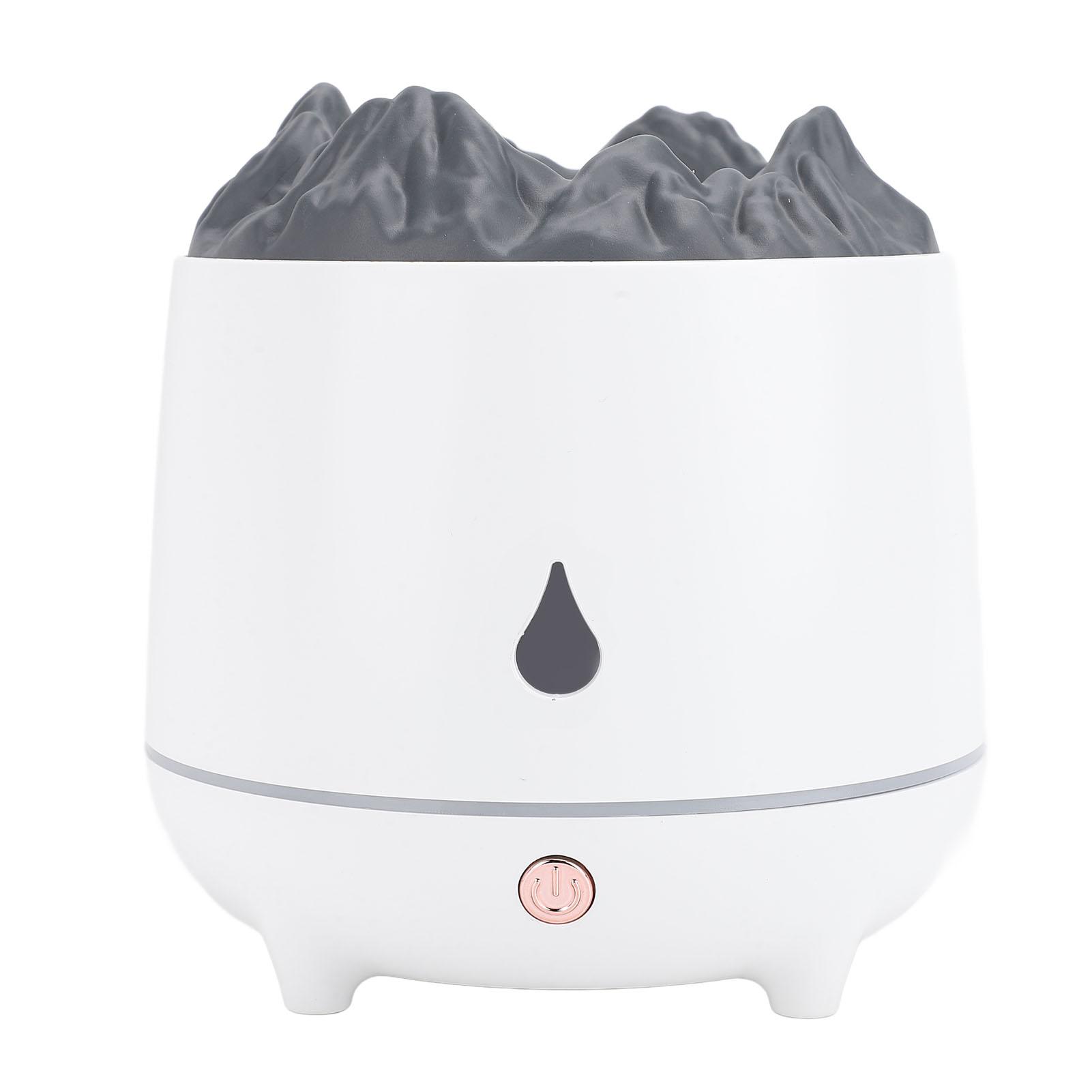 

Volcano Humidifier Diffuser Timer Quiet Anti Dry Heating 2 Modes USB Volcano Essential Oil Diffuser Humidifier For Home Desktop білий