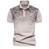 European and American Men's Fashion Summer Thin Short Sleeved Polo Shirt with Lapel Button Slim Fit Top T-shirt