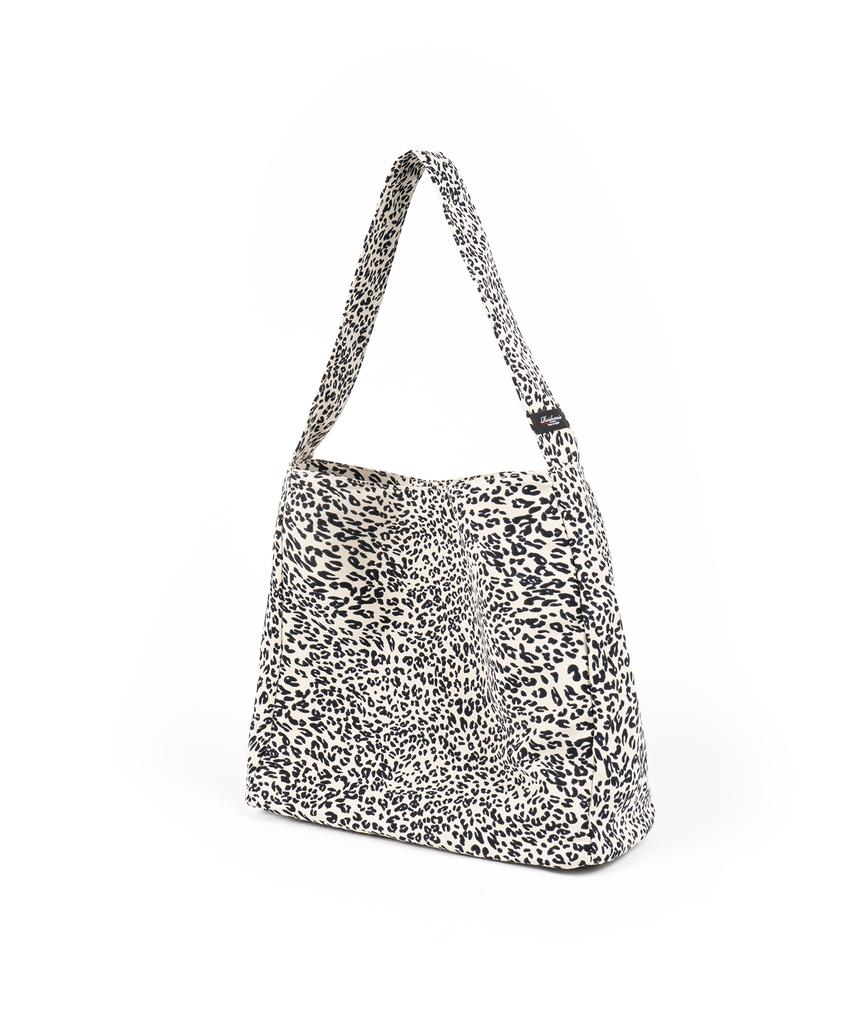 Roidesrois Leopard Flat Hobo Shopper Bag (White)