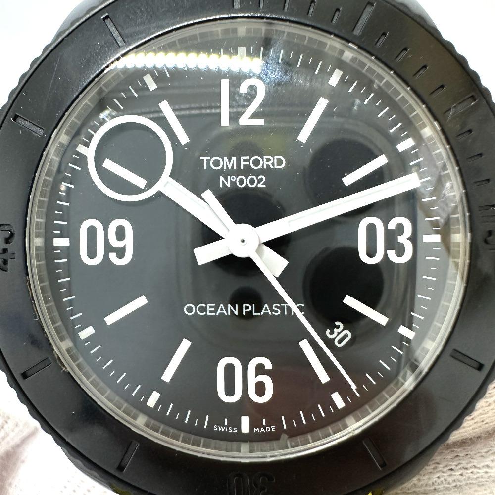 TOM FORD No.002 Ocean Plastic Sports Timepiece Automatic Wristwatch SS Black