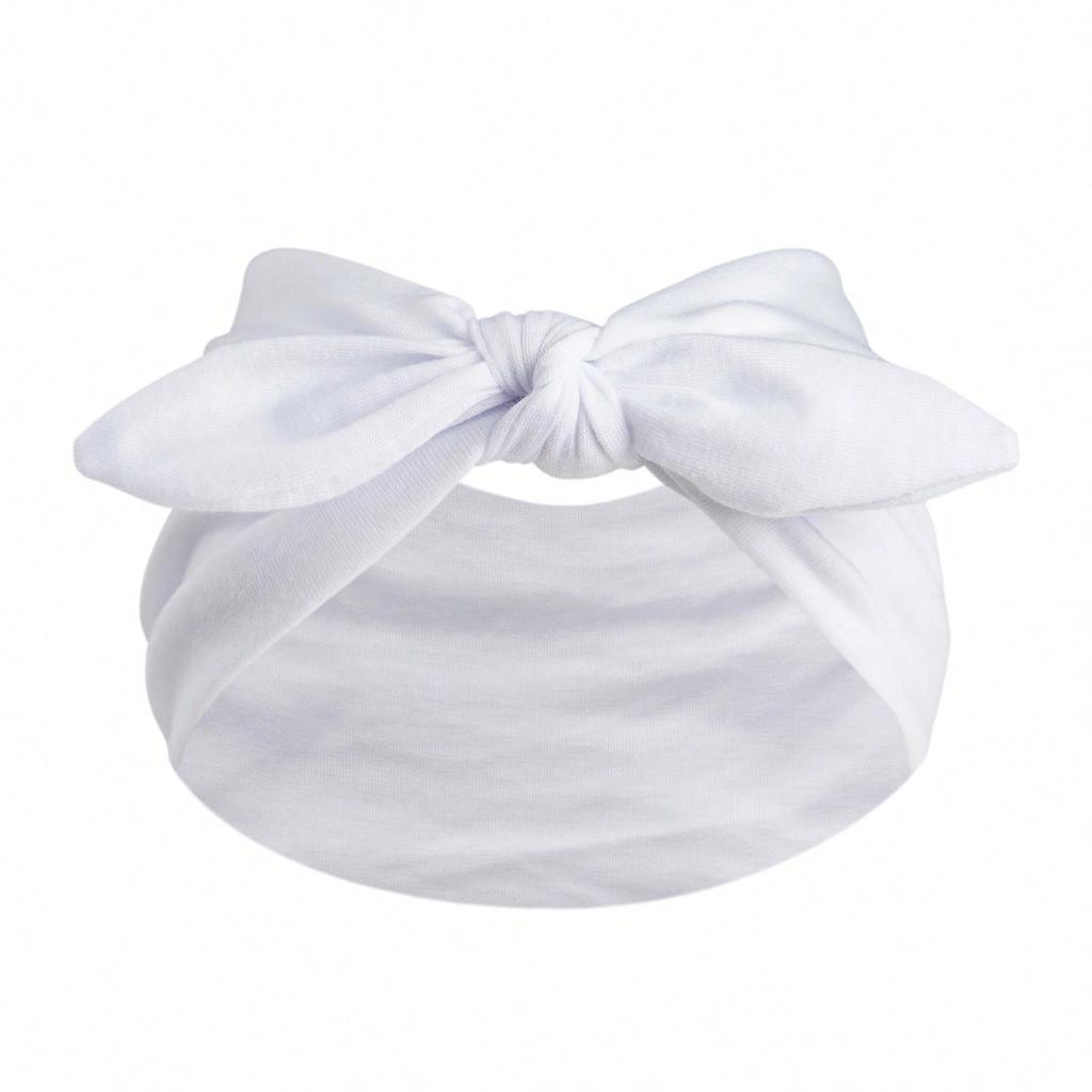 Women Bowknot Rabbit Ear Headband, Boho Style Extra Wide Cute Rabbit Ear Knotted Headband, Paisley Pattern Elastic Solid Bow Hair Accessories