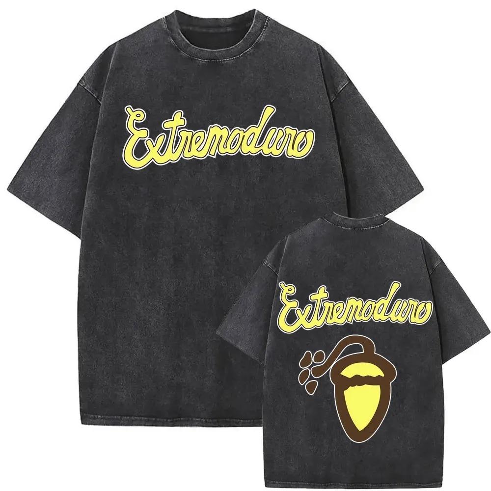 T-shirt Oversize Larga Estiva Band Rock EXTREMODURO Tour 2026 T-shirt Lavata Vintage Uomo Donna Moda Hip Hop Street T-shirt