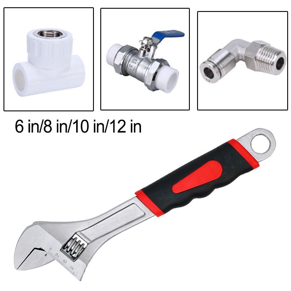 Rubber Coated Adjustable Wrench for Precise Mechanics High Carbon Steel