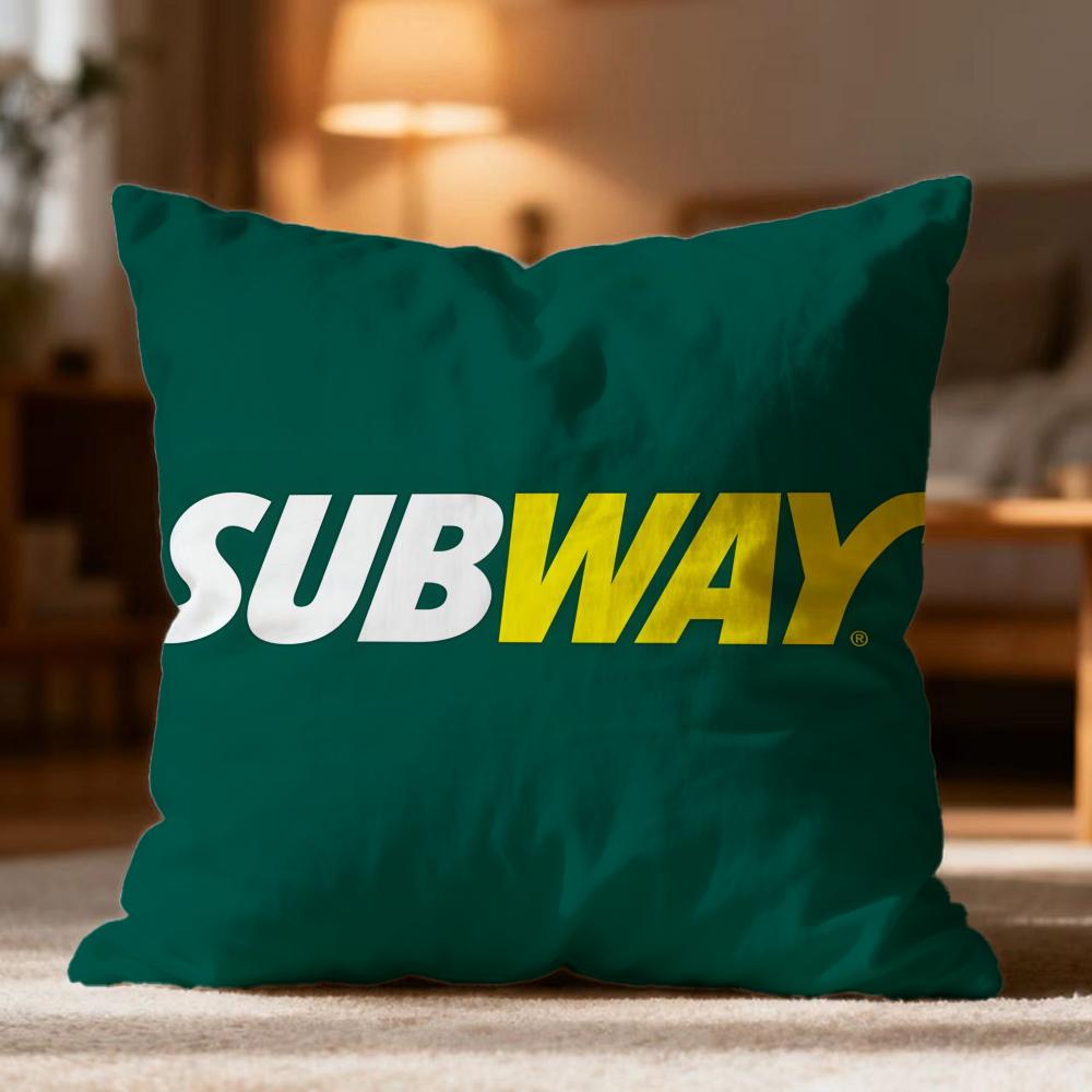 Fashion S-Ssubwayer Cushion Cover Soft Washable Pillow Case Multi-Scene for Couch Bed Travel Office Use