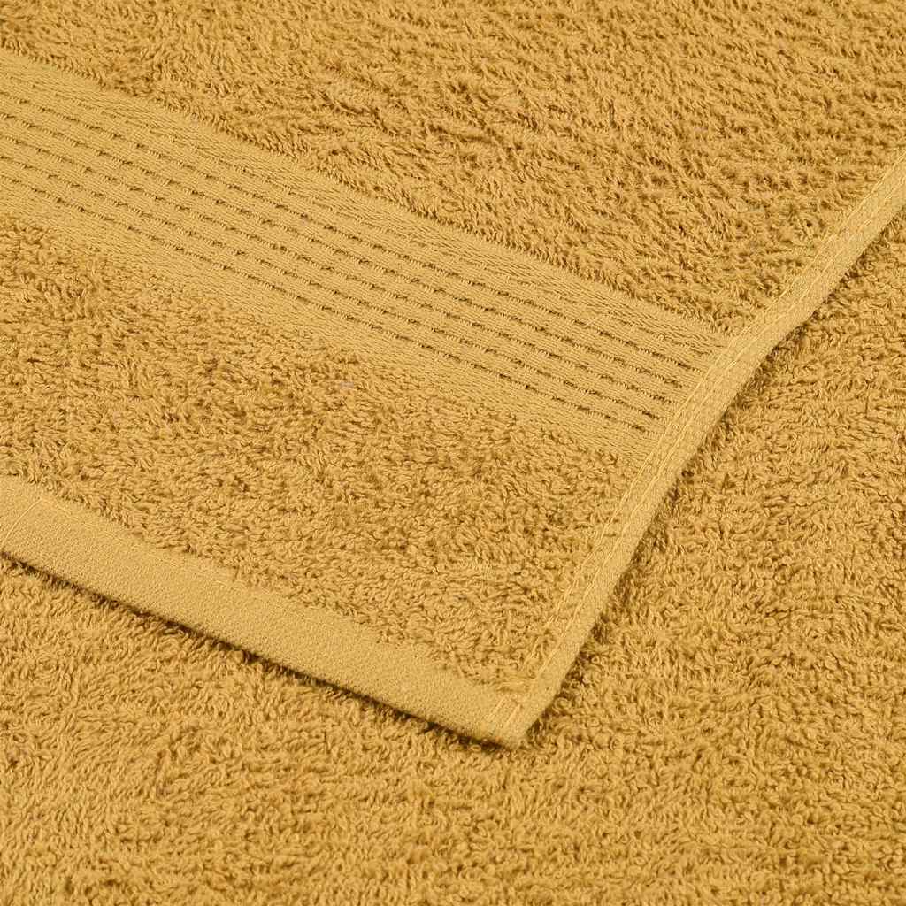Vidaxl Ręczniki Do Sauny 2 Szt. Złoty 80X200 Cm 360 Gsm 100% Bawełna