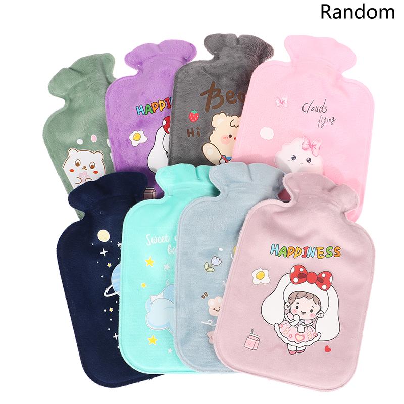 New 1PC Cartoon Plush Rabbit Bear Cat Hot Water Bottle Water Filling Velvet Portable Student Hand Warmer Cute Warm Water Bag