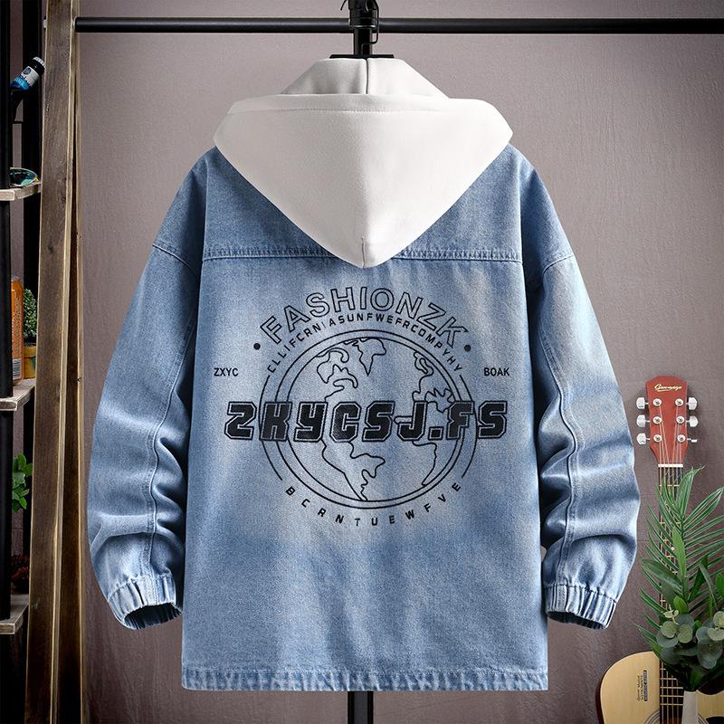 Autumn Coat High School Junior High School Boy Denim Jacket 13-year-old 15-year-old Teen Loose Top