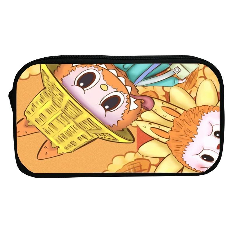 Sött tecknad kanin pennskrin för barn Hållbart polyester-pennfodral