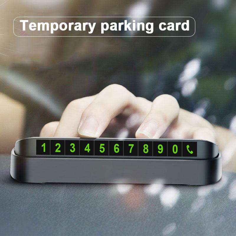 1Pcs Car Temporary Parking Card Sticker Phone Number Card Plate For Mercedes-Benz AMG C500 C200 C300 A B C E GLA CLA GLK GL ML GLE W204 W205 W203 W211