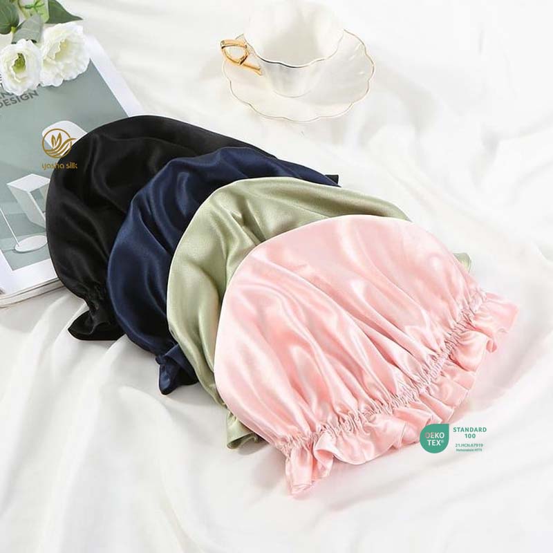 New Design  Women's Mulberry Silk Sleep Cap Soft Eco-Friendly Adjustable Silk Bonnet Silk nightcap  Price