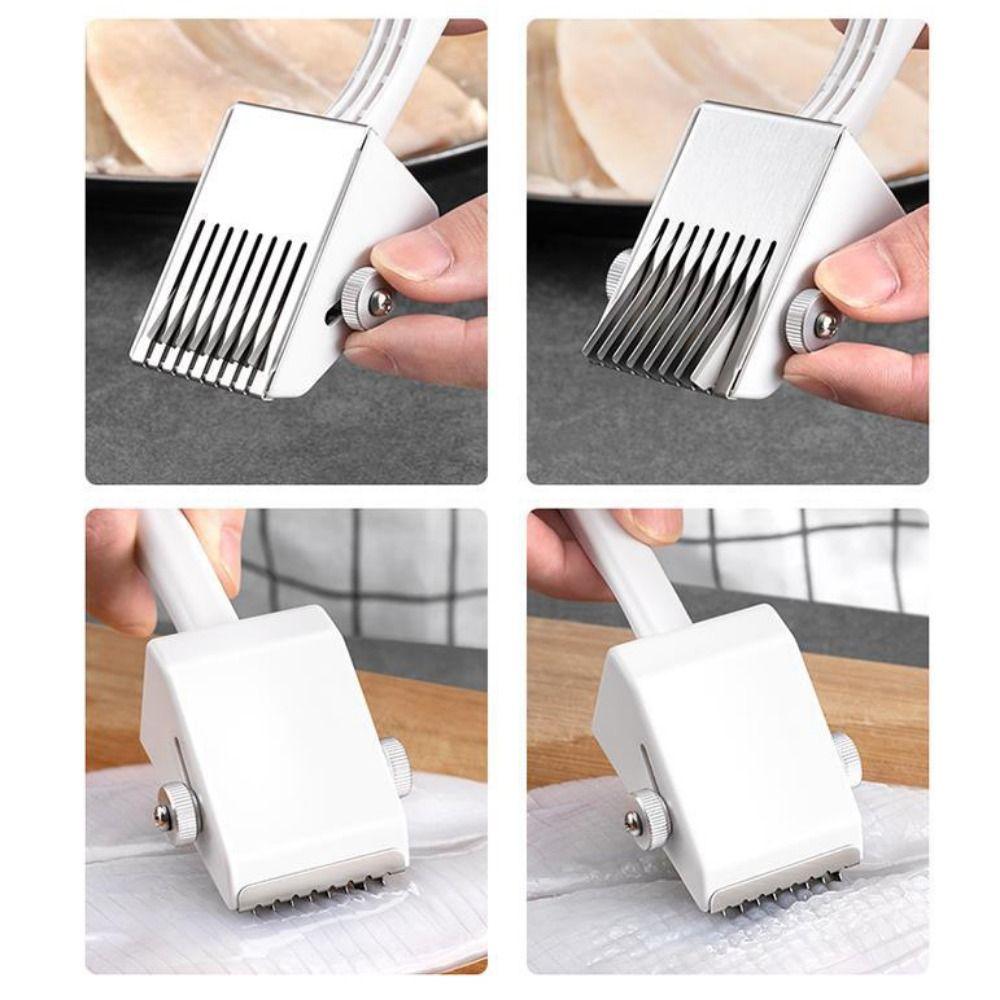 Stainless Steel Cuttlefish Cutter Portable Pig Skin Chicken Cutter  For Seafood Squid