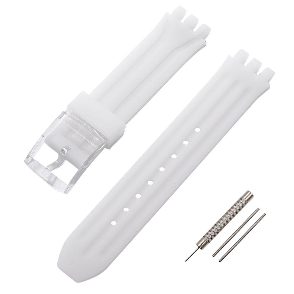 Silikon-Uhrenarmband 18mm für Swatch SUIB400 SUIK400 Wasserdichtes Weiches Gummiarmband Herren Damen Sport-Armband Zubehör Armband