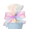 Stylish Fabric Party Decoration Ice Cream Cone Shaped Bowknot Ornament for Students Kids Celebration Gift