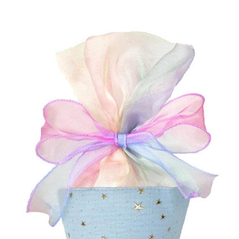 Stylish Fabric Party Decoration Ice Cream Cone Shaped Bowknot Ornament for Students Kids Celebration Gift